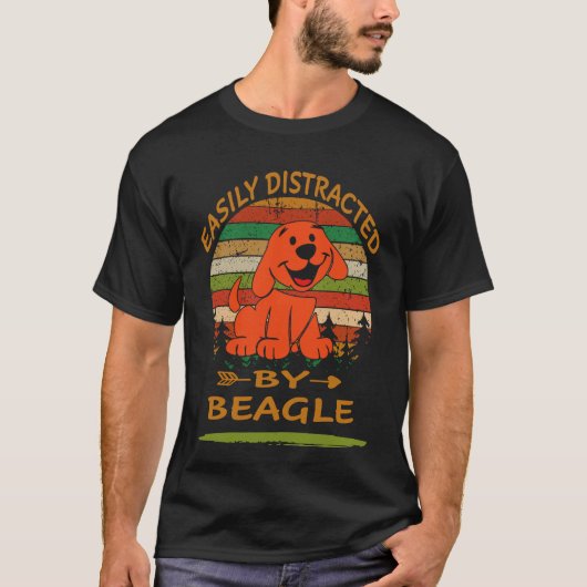 38 Leicht Ablenkbar Durch Beagle T-Shirt (Vorderseite)