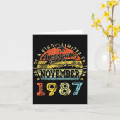 38 Limited Edition 1987 One Of A Kind November 38t Karte (Gelbe Blume)