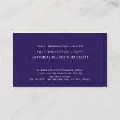 38 Moderne Berufliche Visitenkarten-Pflaumenfarbe Visitenkarte (Rückseite)