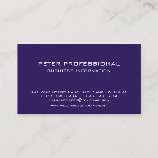 38 Moderne Berufliche Visitenkarten-Pflaumenfarbe Visitenkarte (Vorderseite)