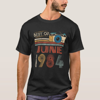 38 Vintage Birthday Gifts 38 Year Old Best Of June T-Shirt