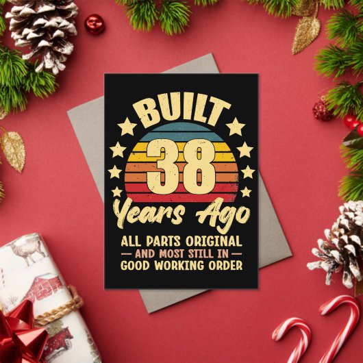 38 Years Ago All Parts Original 38th Birthday Acryleinladungen (Insitu (Feiertag))