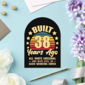 38 Years Ago All Parts Original 38th Birthday Acryleinladungen (Insitu (Hochzeit))