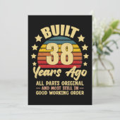 38 Years Ago All Parts Original 38th Birthday Einladung (Stehend Vorderseite)