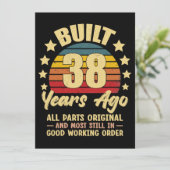 38 Years Ago All Parts Original 38th Birthday Einladung (Stehend Vorderseite)