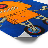 38p 3/4 .....coolster Roboter in der Galaxie Poster (Ecke)