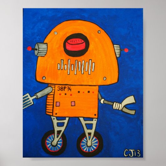38p 3/4 .....coolster Roboter in der Galaxie Poster (Vorne)