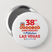 38th Wedding Anniversary Las Vegas Trip Button (Vorne & Hinten)
