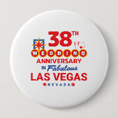 38th Wedding Anniversary Las Vegas Trip Button (Vorderseite)