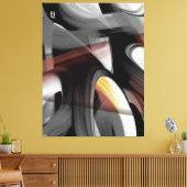 38x50" Trend Abstract Art Black White Powdery  Leinwanddruck (Insitu (Wohnzimmer))