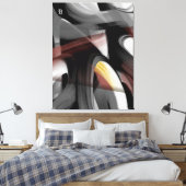 38x50" Trend Abstract Art Black White Powdery  Leinwanddruck (Insitu (Schlafzimmer))