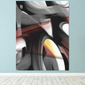 38x50" Trend Abstract Art Black White Powdery  Leinwanddruck (Insitu (Holzboden))