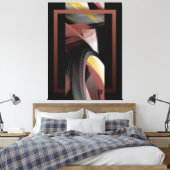 38x50" Trend Abstract Art Black White Powdery  Leinwanddruck (Insitu (Schlafzimmer))