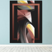 38x50" Trend Abstract Art Black White Powdery  Leinwanddruck (Insitu (Holzboden))