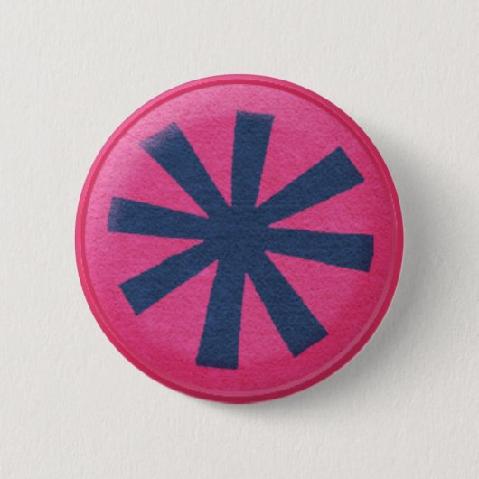 3927 DARK PINK NAVY BLUE ASTERISK GRAPHIC CIRCLE I BUTTON (Vorderseite)
