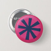 3927 DARK PINK NAVY BLUE ASTERISK GRAPHIC CIRCLE I BUTTON (Vorne & Hinten)