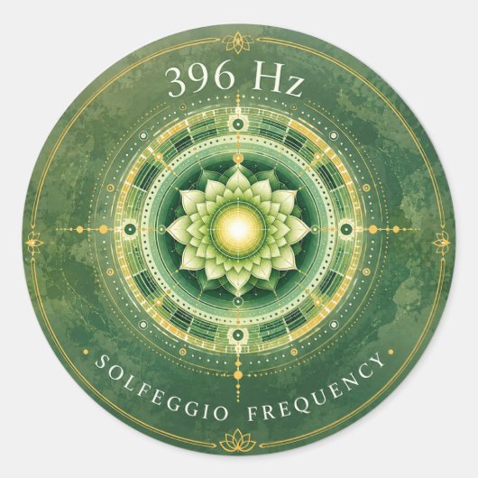 396 Hz Solfeggio-Frequenz-Aufkleber Runder Aufkleber (Vorderseite)
