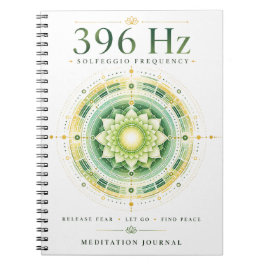 396 Hz Solfeggio-Frequenz Notizbuch – Lass Angst l Notizblock