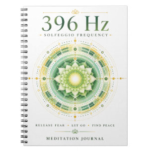 396 Hz Solfeggio-Frequenz Notizbuch – Lass Angst l Notizblock