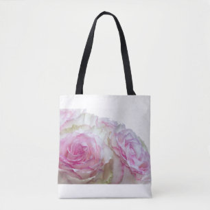 3975-Rosen, rosa und weiß Tasche