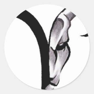 398ed2e311876f65315abc50c5e40934—aries-ram-tattoo runder aufkleber