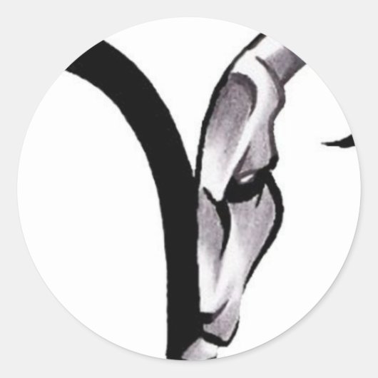 398ed2e311876f65315abc50c5e40934—aries-ram-tattoo runder aufkleber (Vorderseite)