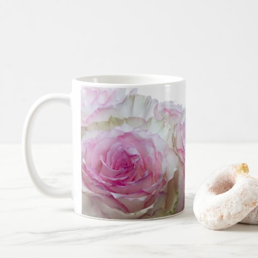 3998-Feine Pink Rose Tasse (Mit Donut)