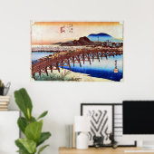 39. 岡 宿, 広 重 Okazaki-juku, Hiroshige, Ukiyo-e Poster (Heimbüro)