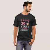 39+1 Mittelfinger Jahre 40. Geburtstag T-Shirt (Vorne ganz)