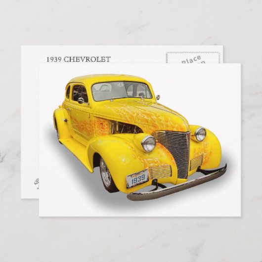 39 CHEVY POSTKARTE (Vorne/Hinten)
