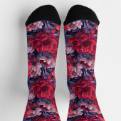 39 Crew-Socken mit Blumenmuster Socken (Oben)