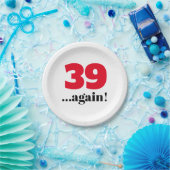 39 erneut Geburtstagsfeier Pappteller (Party)