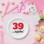 39 erneut Geburtstagsfeier Pappteller (Party)