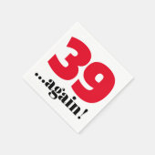 39 erneut Geburtstagsfeier Serviette (Ecke)