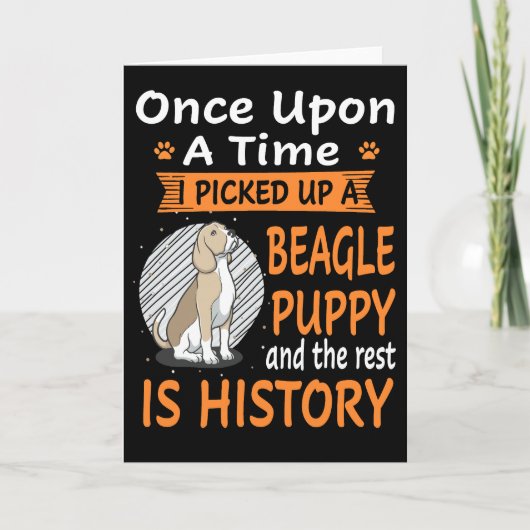 39 Es war einmal ein Beagle-Welpe Karte (Vorderseite)