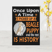 39 Es war einmal ein Beagle-Welpe Karte (Gelbe Blume)