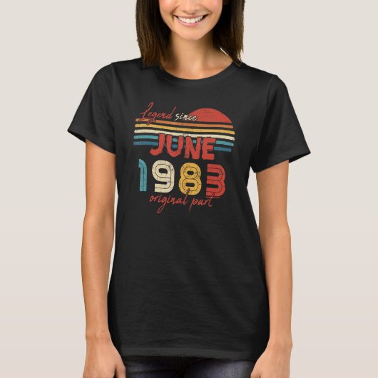 39 Geburtsdatum seit Juni 1983 Original Teil T-Shirt (Vorderseite)