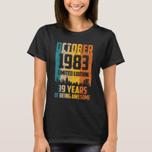 39. Geburtstag 39 Jahre Phantastisch seit Oktober T-Shirt