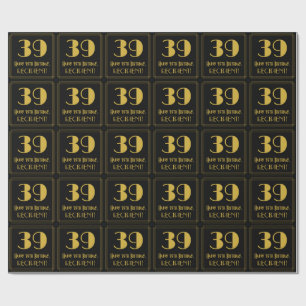 39. Geburtstag ~ Art Deco inspirierter Look "39", Geschenkpapier