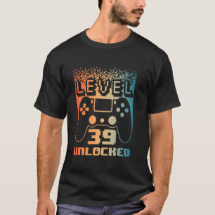 39. Geburtstag für Männer Stufe 39 Unverriegelter  T-Shirt