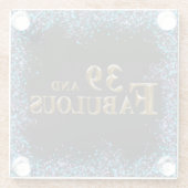 39. Geburtstag Glasuntersetzer (Rückseite)