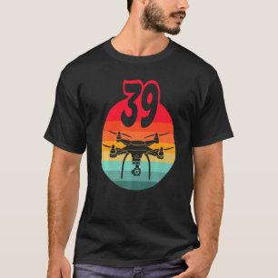 39. Geburtstag I Retro Remote Kontrolle Drohnen mi T-Shirt