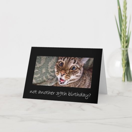 39. Geburtstag Karte (Vorderseite)