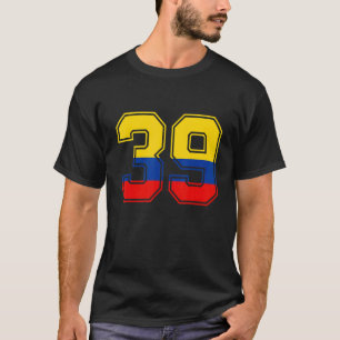 39. Geburtstag Kolumbianer 39 Jahre alt Nummer 39  T-Shirt
