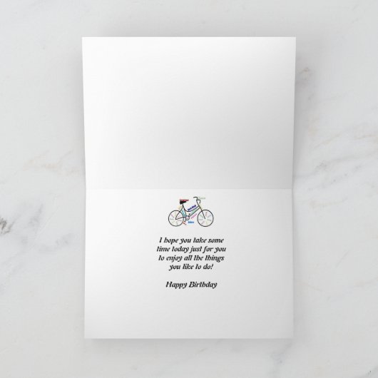 39. Geburtstag Motivierend Bike Radfahren Karte (Innenseite)