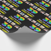 39. Geburtstag: Regenbogen "39"; benutzerdefiniert Geschenkpapier (Ecke)