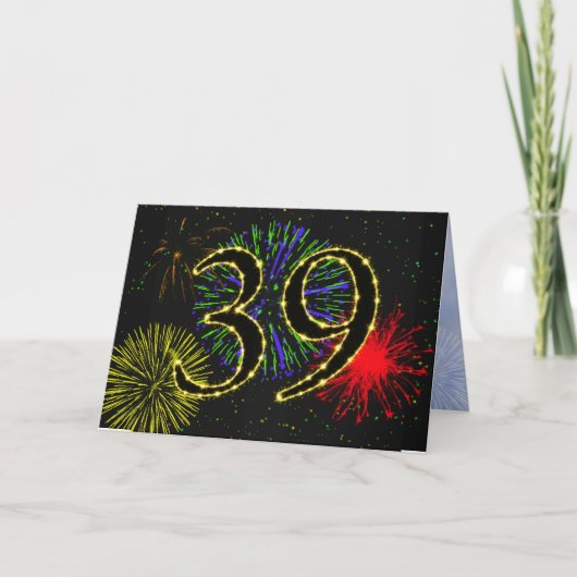 39. Geburtstags-Party Einladung (Vorderseite)