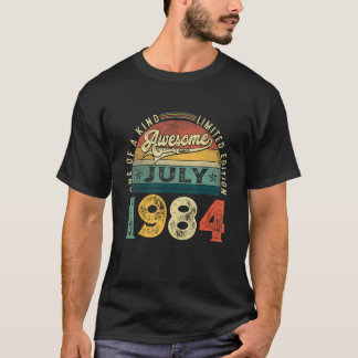 39. Geburtstagsdekoration Juli 1984 Männer Frauen T-Shirt