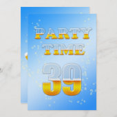 39. Geburtstagsfeier mit Bier Einladung (Vorne/Hinten)