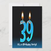 39. Geburtstagsparty Einladung (Vorderseite)